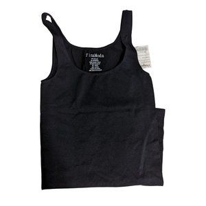 FinaModa NWT Black Tank Top, Wide Straps